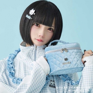 樱子日本购宝岛社限定hauls联名猫咪化妆包&发夹 可单肩斜挎背ins