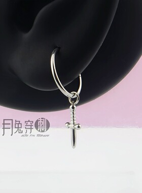 钛合金耳环吊坠六种款式耳垂环
