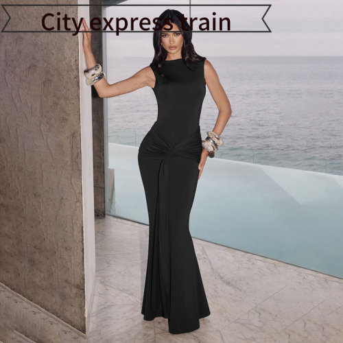 SexyV-neckstrapslimsatindress