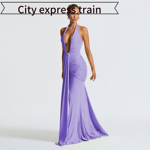 SexyV-neckstrapslimsatindress