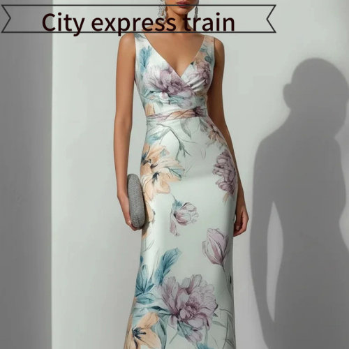 SexyV-neckstrapslimsatindress
