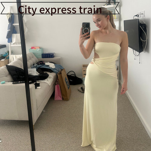 SexyV-neckstrapslimsatindress