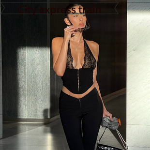 sexy slit dress Strapless women风辣妹风套装 fit for 性感 slim