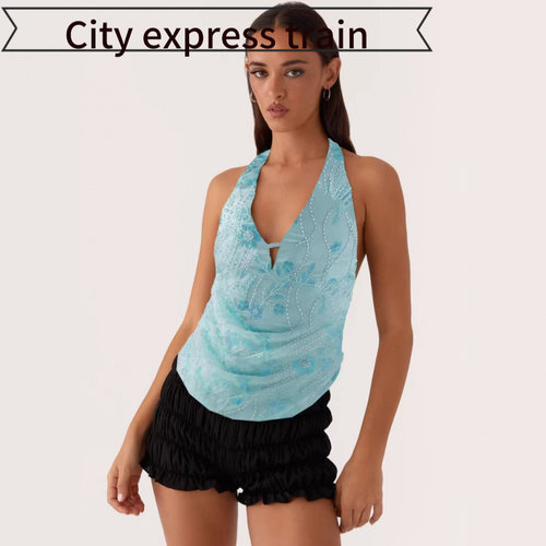 Printedlinencasualdressshirtca