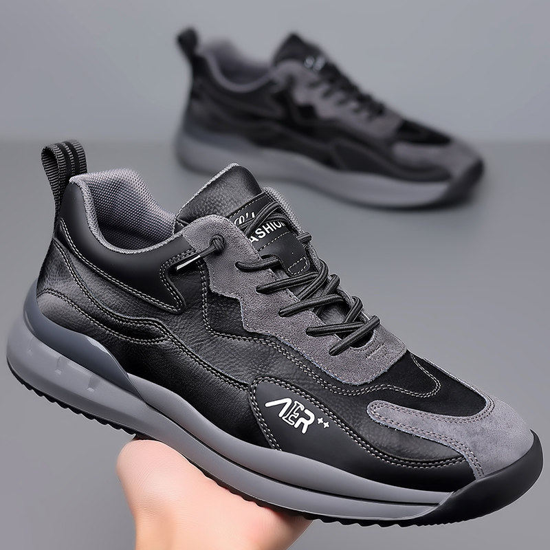 【商场同款】男士运动休闲皮鞋透气软底一脚蹬男鞋韩版百搭潮鞋新,流行男鞋,时尚休闲鞋,淘宝优惠券,粉丝福利购,淘宝优惠卷