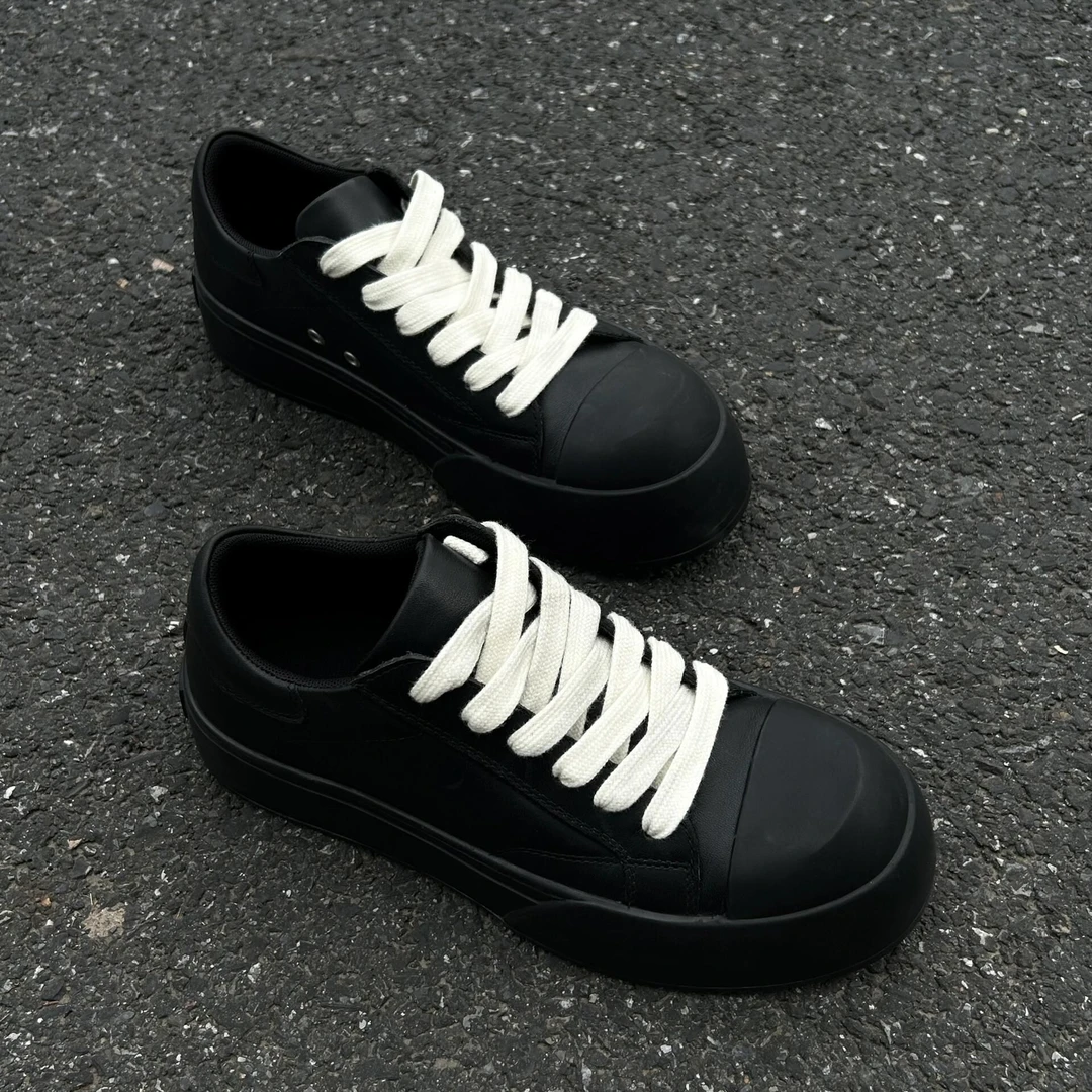 【商场同款】休闲板鞋男女黑色大头德比鞋情侣米奇厚底增高皮鞋男,流行男鞋,休闲板鞋,淘宝优惠券,粉丝福利购,淘宝优惠卷