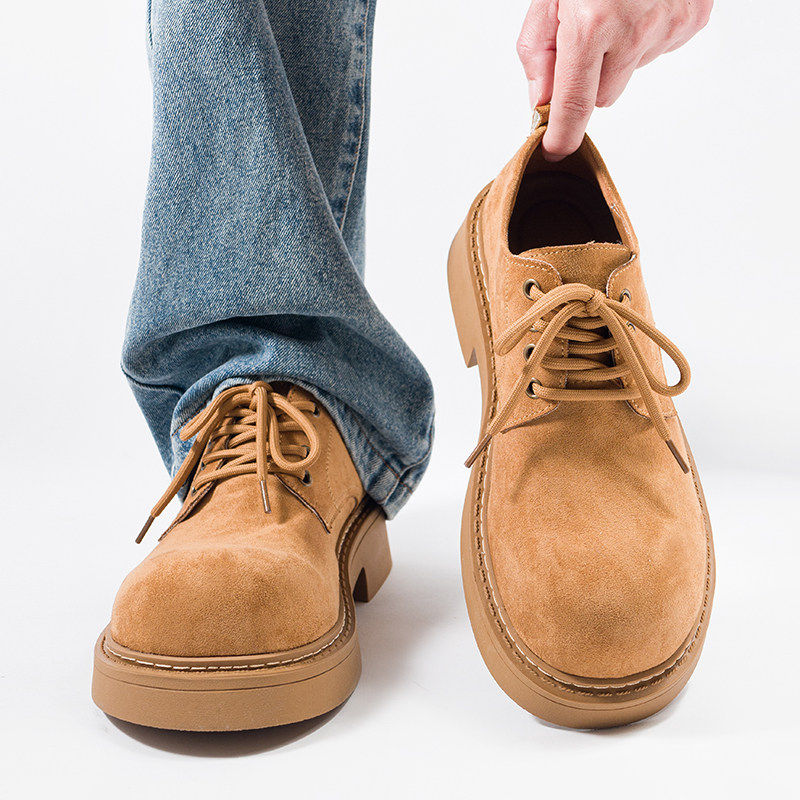 【商场同款】情侣款德比鞋2026新款厚底增高工装鞋男女款英伦风复