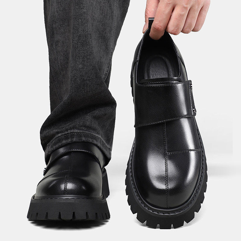 【商场同款】德比鞋男高级感厚底增高英伦风懒人一脚蹬乐福鞋大头,流行男鞋,休闲皮鞋,淘宝优惠券,粉丝福利购,淘宝优惠卷