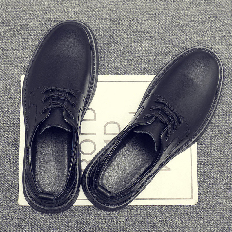 【商场同款】男鞋马丁靴男款低帮真皮商务休闲鞋英伦风大头皮鞋春