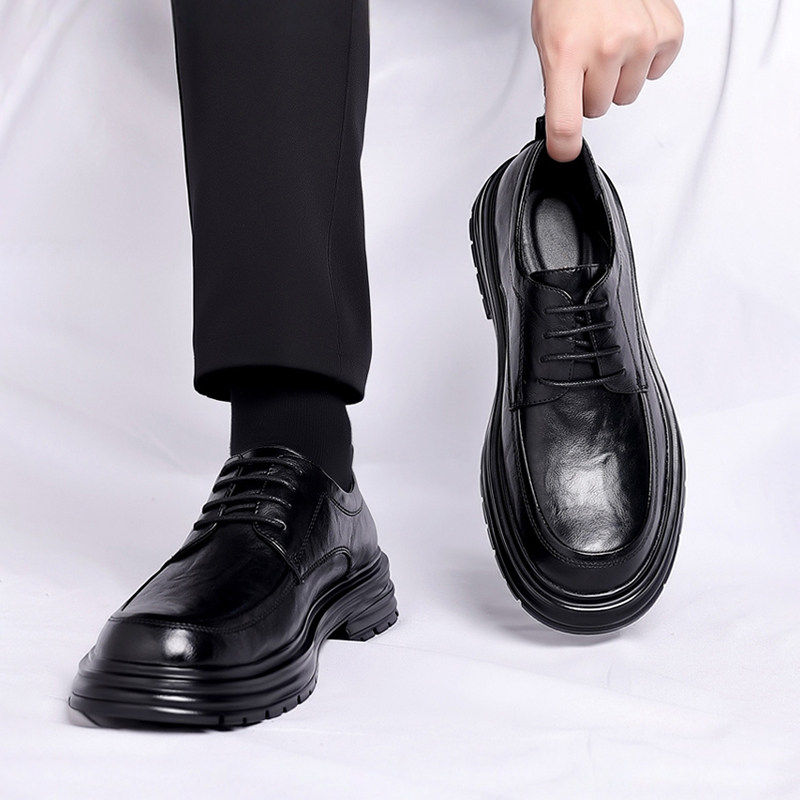 【商场同款】48大码圆头男士德比皮鞋黑色上班商务休闲正装鞋子结,流行男鞋,休闲皮鞋,淘宝优惠券,粉丝福利购,淘宝优惠卷