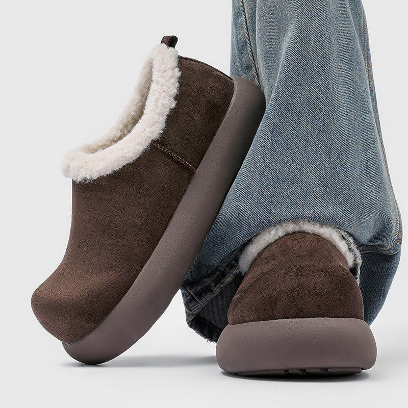 【商场同款】小土豆雪地靴勃肯鞋男女冬季加绒保暖增高全包厚底毛