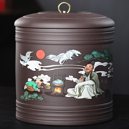 紫砂七饼茶罐普洱茶饼收纳盒米缸