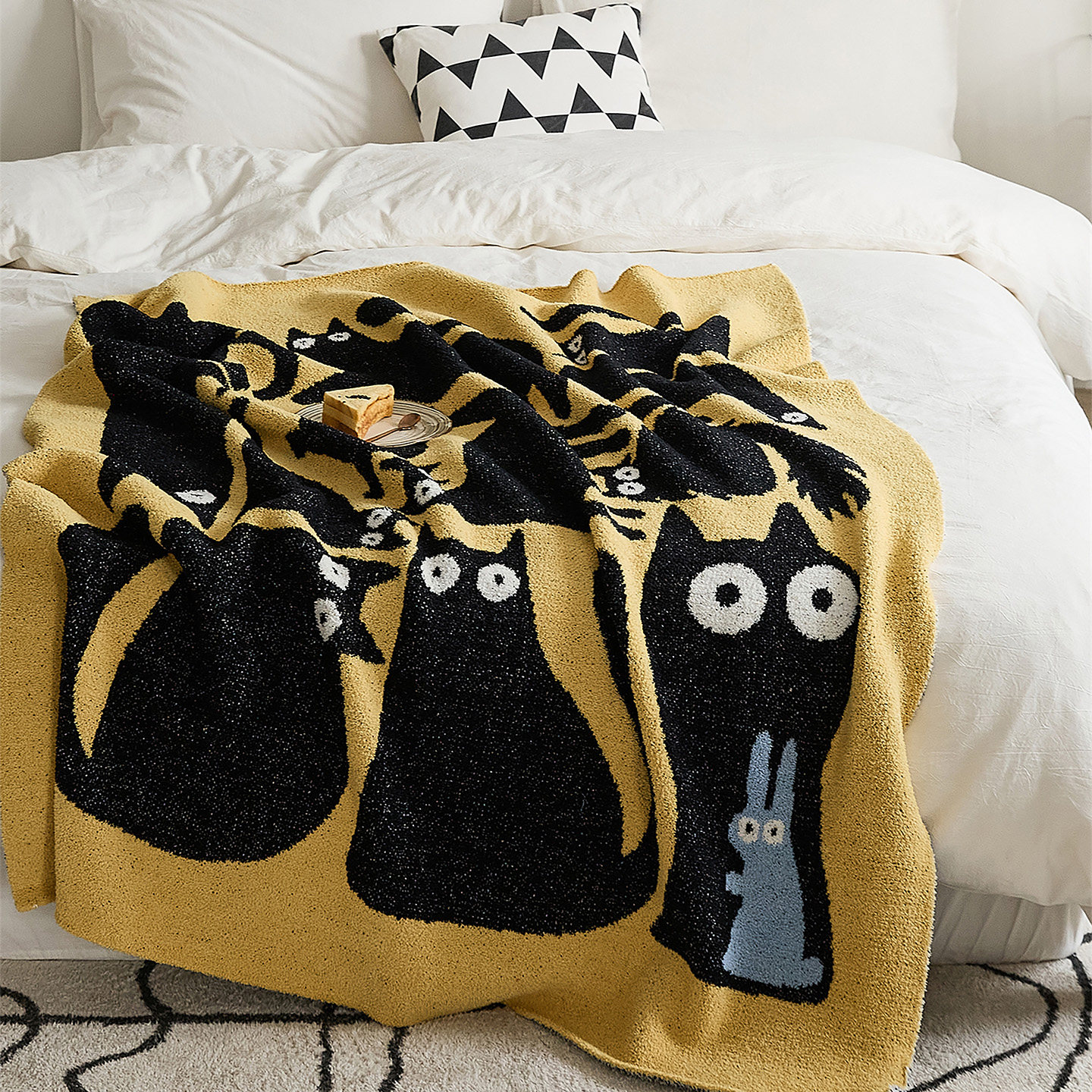 加绒加厚卡通毛毯沙发盖毯办公室午睡毯披肩毯客厅沙发氛围感毯子,床上用品,休闲毯/毛毯/绒毯,淘宝优惠券,粉丝福利购,淘宝优惠卷