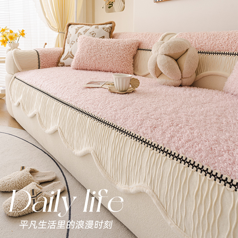 简约现代加厚固定防滑沙发垫