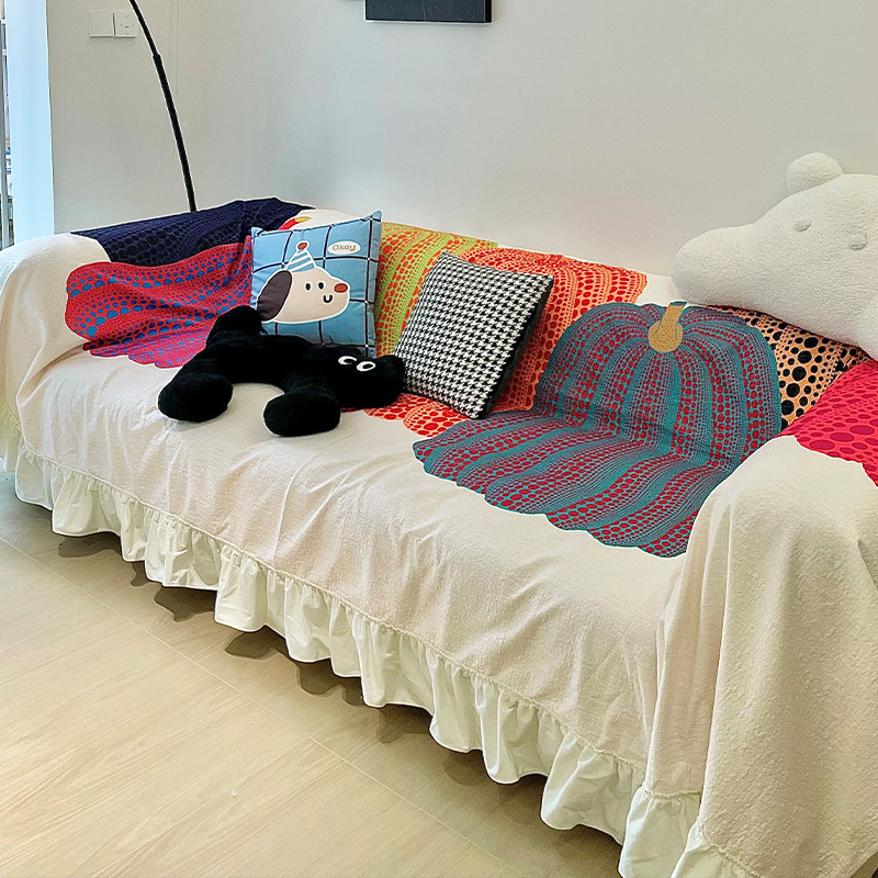 小红书同款秋冬季南瓜沙发盖布巾一片式全盖毯垫2026新款沙发套罩,居家布艺,沙发垫,淘宝优惠券,粉丝福利购,淘宝优惠卷