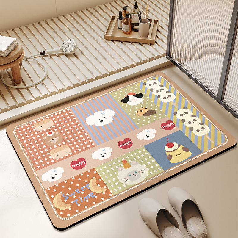 卫生间门口硅藻泥吸水浴室地垫