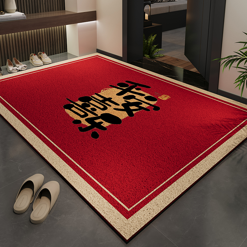 入户门地垫红色丝圈进门脚垫