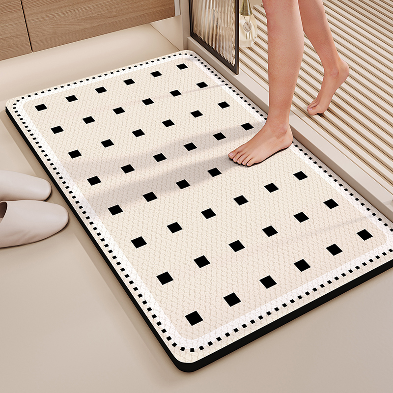 硅藻泥浴室吸水地垫加厚防滑速干