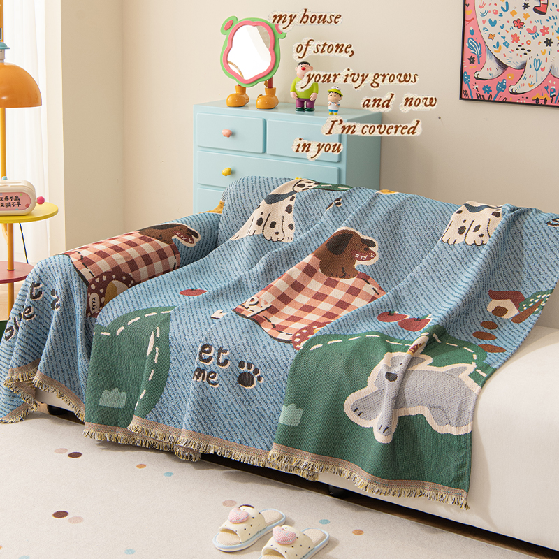 一整张全盖现代简约风沙发巾