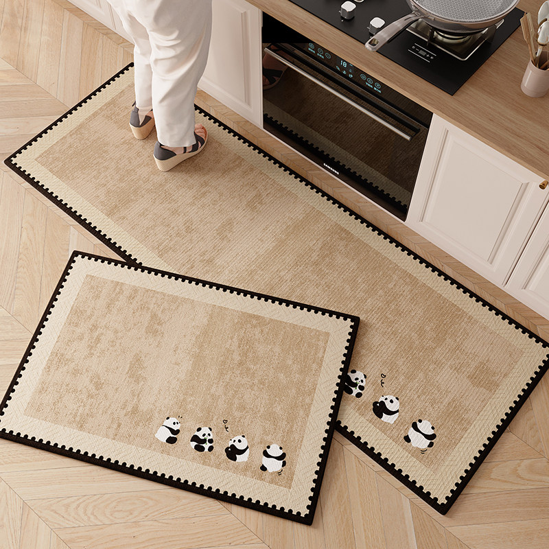 2026新年厨房地垫地毯垫专用脚垫中古风可擦免洗吸水厨房防滑地垫,居家布艺,厨房地垫,淘宝优惠券,粉丝福利购,淘宝优惠卷