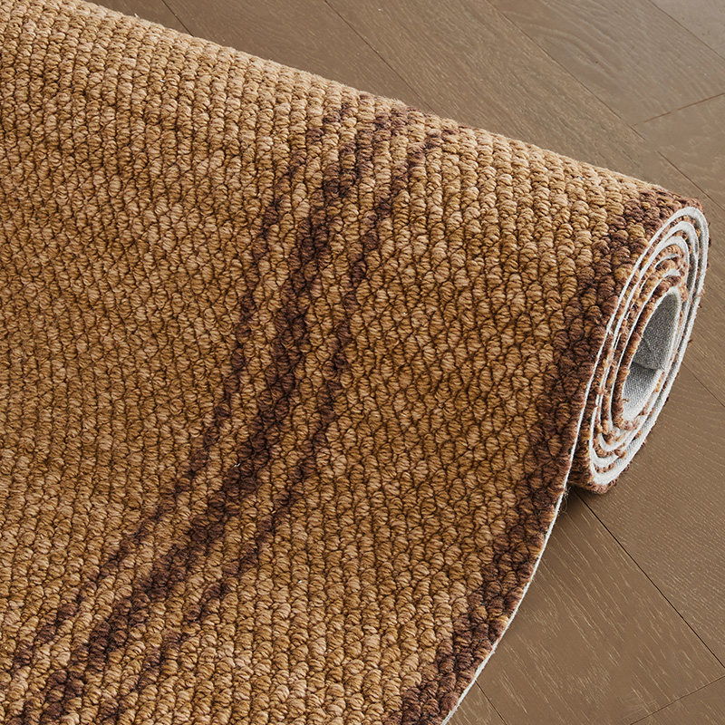 进口羊毛客厅地毯新款原木风侘寂风茶室卧室耐脏免洗可擦床边地垫