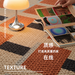 进口羊毛地毯客厅2026新款免洗可擦床边地垫法式家用卧室防滑脚垫