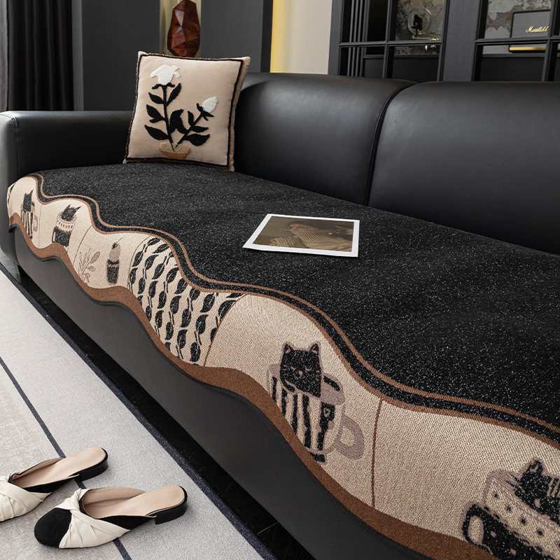 高级感皮沙发垫四季通用