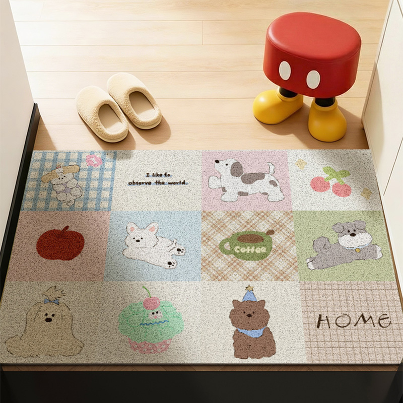 卡通丝圈入户门地垫家用