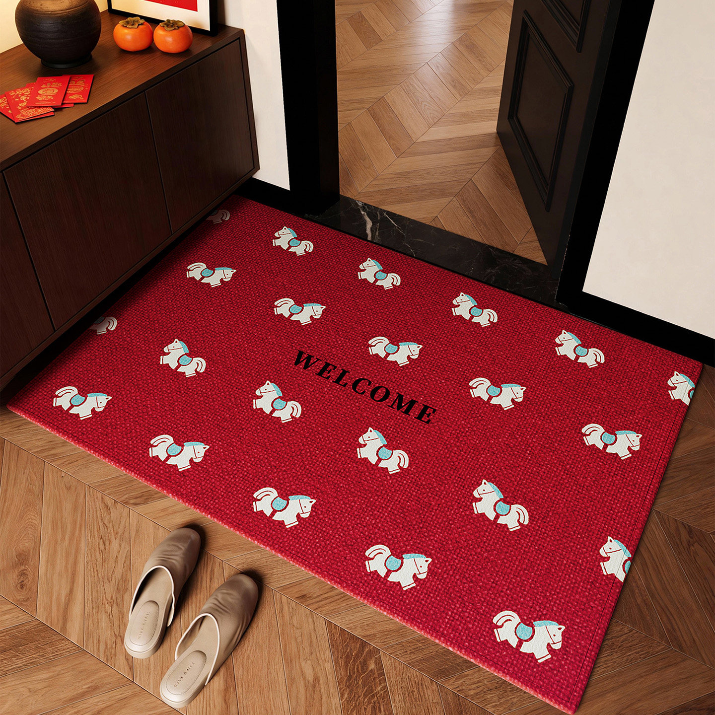高级感入户门地垫进门防滑垫2026新款马年脚垫子玄关加厚入户地毯,居家布艺,入户地垫,淘宝优惠券,粉丝福利购,淘宝优惠卷