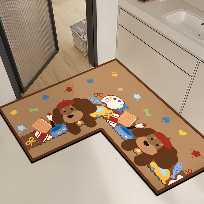 l型卡通浴室地垫吸水卫生间