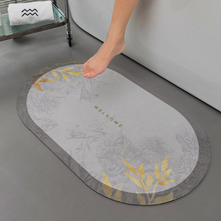 浴室吸水地垫轻奢软硅藻泥卫生间门口防滑脚垫速干洗手间地毯垫子