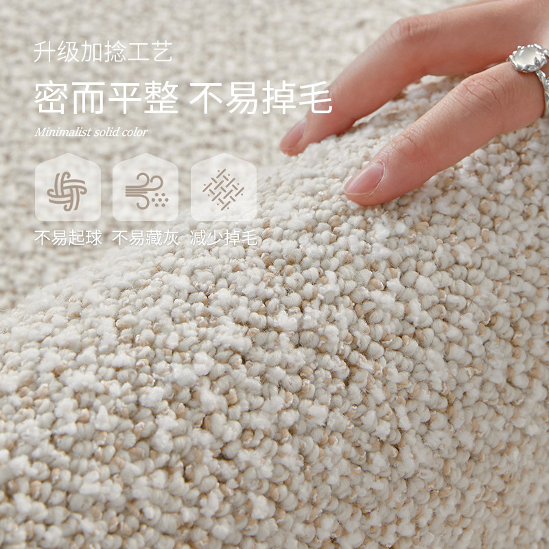 新西兰进口素色羊毛地客厅2025新款毯米绒花轻奢高级感卧室床边