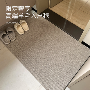 轻奢高级感地毯高端玄关门垫进门口脚垫子 羊毛入户门地垫2025新款