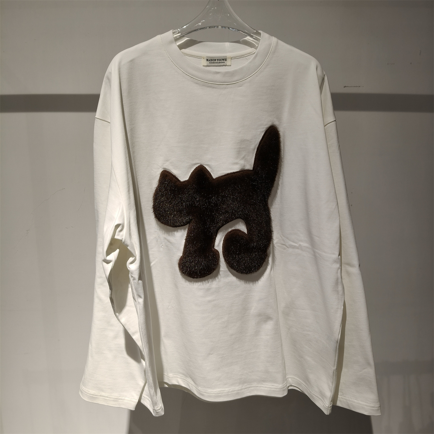 顺丰包邮YOUWEI有尾国内代购2025冬季新主题猫刺绣长袖TY1225414