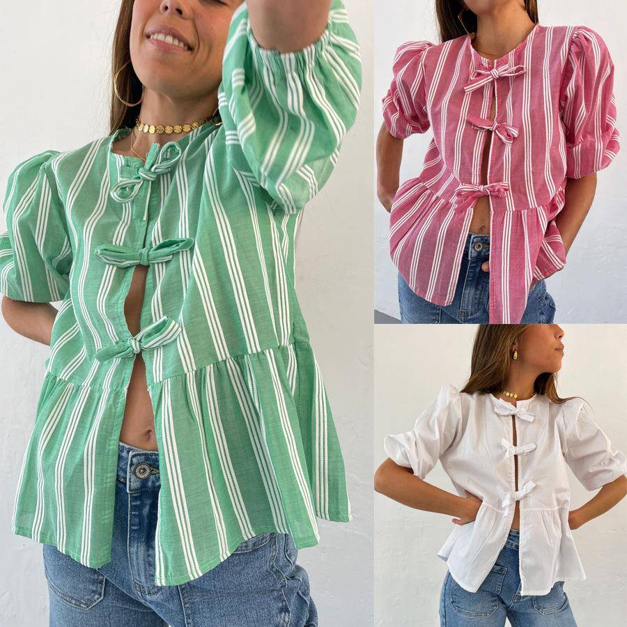 2024 New Striped Top Shirt for Women