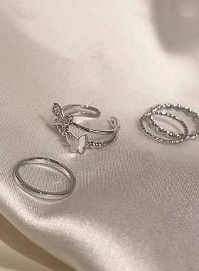 Butterfly Joint ring women Metal Punk Rings 蝴蝶戒指关节戒女