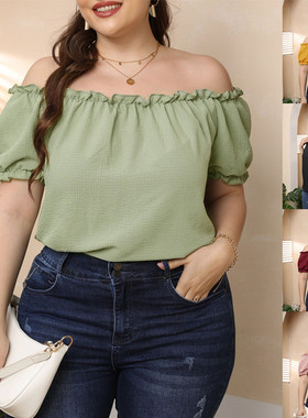 L-4XL fat women shirt plus size summer ladies blouse tops