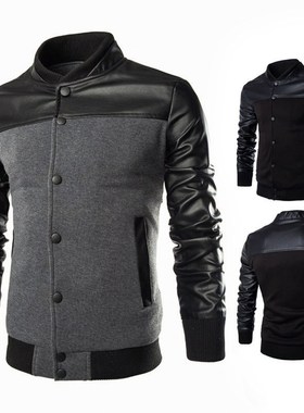 Mens Black Varsity Jackets Man Boy Bombers Veste Homme外套男