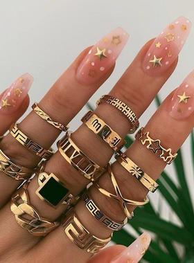 Finger Rings Set Women Knuckle Rings Female Jewelry 戒指套装