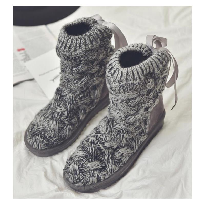 针织棉鞋雪地靴女жс