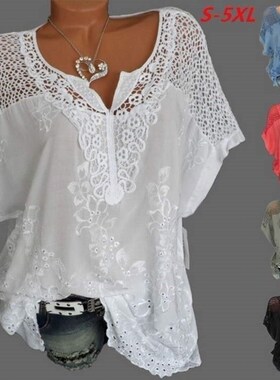 S-6XL 2019 fashion summer women t shirt blouse ladies tops