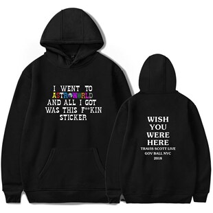 BTS Men Capless Hoodies Travis Scotts ASTROWORLD Print