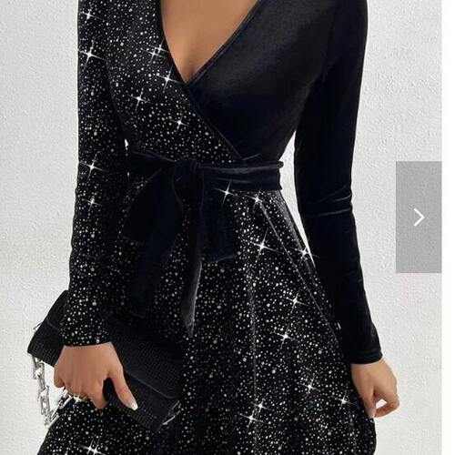 Sequinveltdress欧美秋