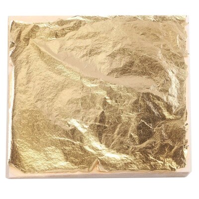 100 sheets gold silver copper leaf foil paper gilding art cr