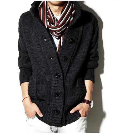 winter Men's Thick Knitted Christmas Pullover Sweater 男毛衣