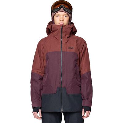 代购Mountain hardwear山浩女士冲锋衣防水透气保暖滑雪服连帽