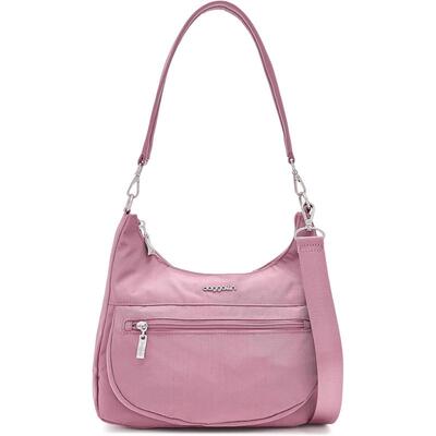 海外代购Baggallini女士包袋新收纳分区防刮耐磨半月形花卉印花