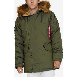 外套保暖防风加绒毛领冬季 Industries阿尔法工业男士 Alpha 代购