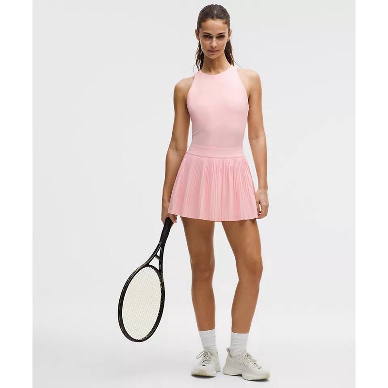 海外代购lululemon/露露乐蒙女士网球裙高弹透气百褶高腰网球图片