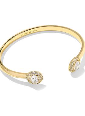 代购Kendra Scott女士手镯闪耀优雅轻盈百搭金色立方氧化锆镶嵌